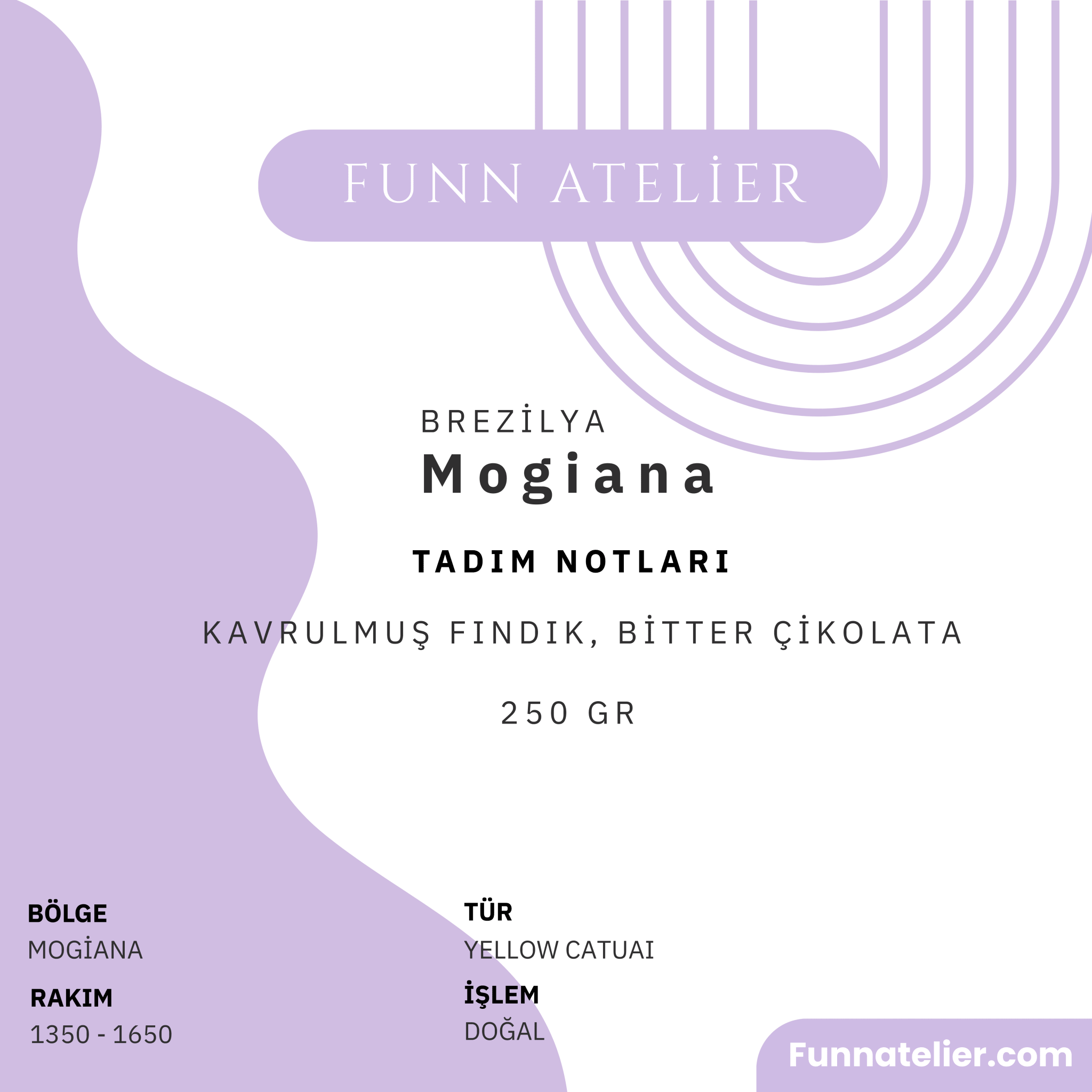 Brezilya Mogiana Filtre Kahve Çekirdeği - Funn Atelier